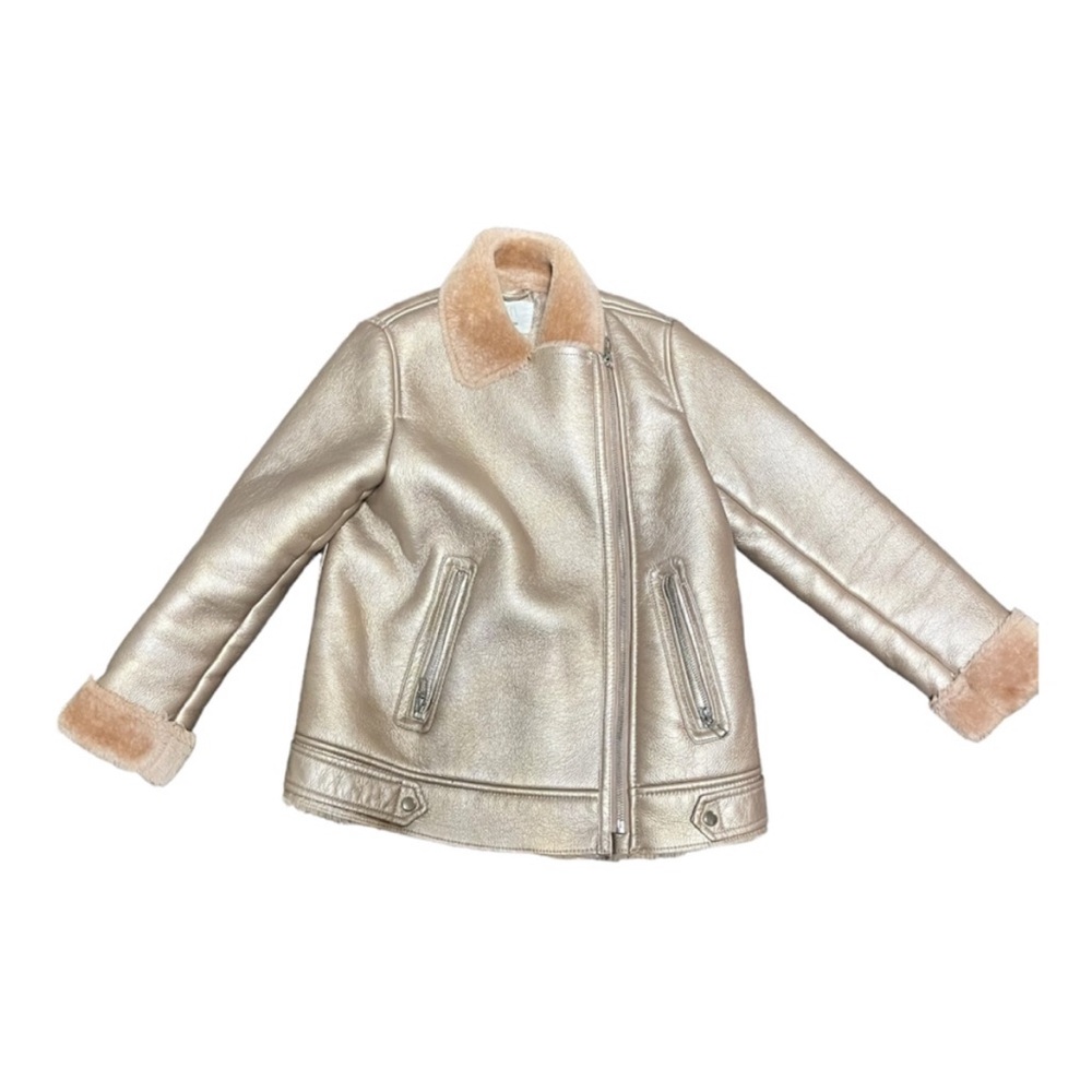 Zara kids girls sherling bomber jacket